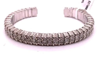 Brazalete JUDITH RIPKA ORO BLANCO 18K Y DIAMANTES  Foto 1 de 4