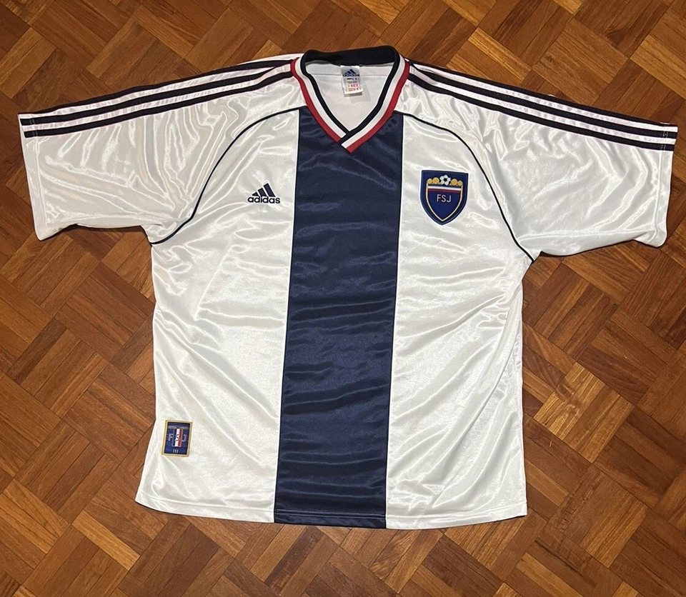 Yugoslavia 1998 Away Football Shirt FSJ Jugoslavija Serbia Srbija Adidas Jersey - Image 1 of 4