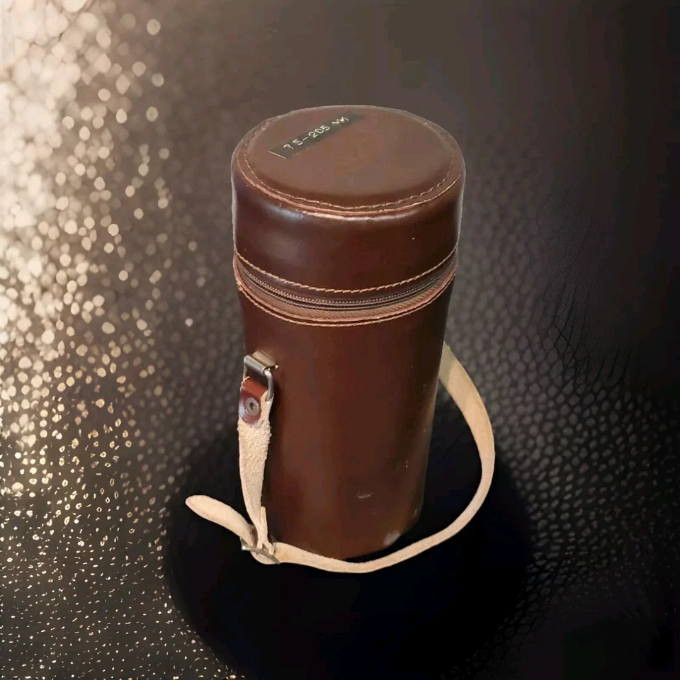 Leica E Leitz Camera Lens Case York Brown Leather Hard Camera Lens Case #5   - Image 1 of 4