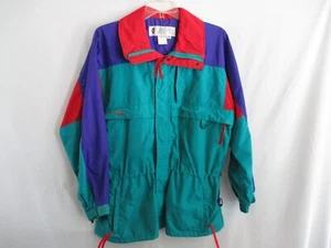 Columbia Jacket Men's Color Block 90's Jacket Red Green Purple Size Medium - Picture 1 of 10
