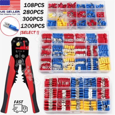 280/1200Pcs Assortment Insulated Electrical Wire Connectors Crimp Terminals Kit - Image 1 of 4