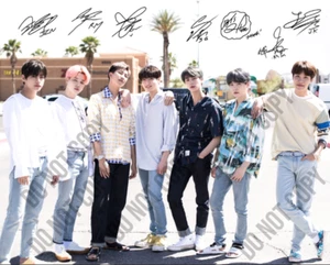 BTS BOY BAND SIGNED AUTOGRAPHED REPRINT 8x10 11X17 13X19 COLOR POSTER PHOTO TOUR - Picture 1 of 1
