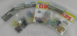 FRANCHEVILLE CLIPS EMBELLISHMENT SPIRAL SQUARE HEARTS BONES SCRAPBOOKING X 82 PC - Picture 1 of 7