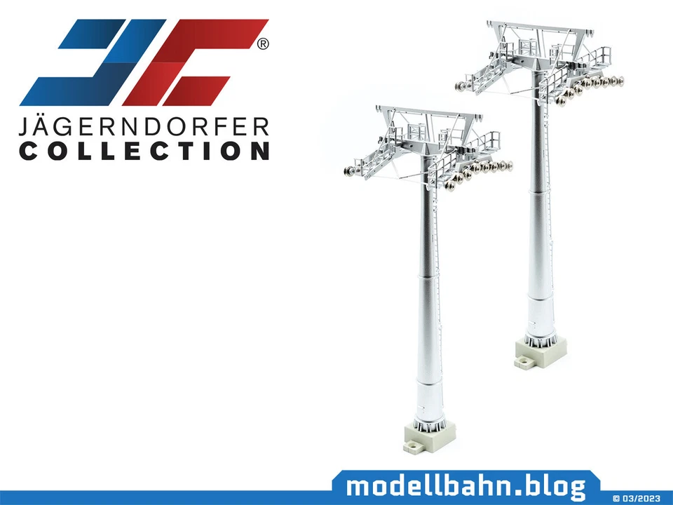 Jägerndorfer - 16cm Seilbahnstütze "Doppelmayr" - H0 / 1:87 Seilbahn JC50500 - Bild 1 von 1