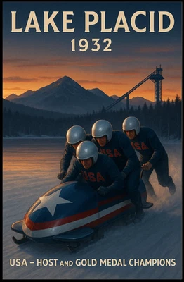 Póster de los Juegos Olímpicos de Invierno de Lake Placid 1932 Foto 1 de 4