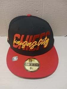 New Era 59FIFTY Kansas City Chiefs Classic Red/Black Fitted Hat Size 8 1/8 - Picture 1 of 8