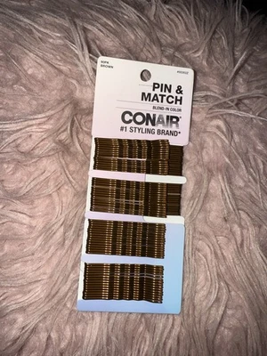  Conair Pin & Match Bobby Pins Blend-In Color Brown - 90 pcs - Image 1 of 2