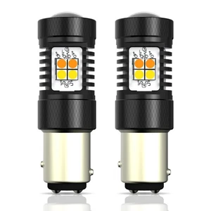 1157 LED Turn Signal Light Bulbs Switchback Amber White Anti Hyper Flash LED - Picture 1 of 9