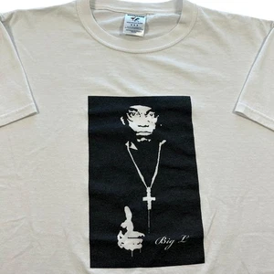 Vintage Big L Rap T Shirt Size Medium Rap Hip Hop NYC Harlem y2k 90s Streetwear - Picture 1 of 7