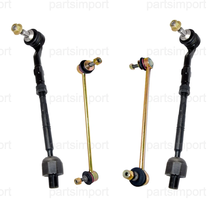2xTie Rod Assembly L+R w/ Front Sway Bar End Links L+R for BMW 525i 530i 550i - Image 1 of 1