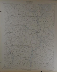 USGS Topographic Map Pittsville Maryland Antique Original 1914 16x20 - Picture 1 of 12