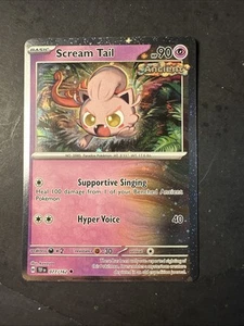 2023 Pokémon S&V Paldea Evolved COSMIC Holographic Holo Scream Tail 77 /193 - Picture 1 of 3