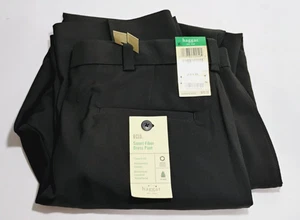 Pantalones de vestir Haggar Eclo Smart de fibra para hombre 36x30 calce clásico negros nuevos con etiquetas - Imagen 1 de 11