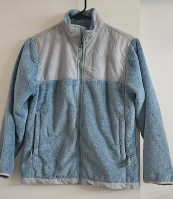 The North Face Denali Thermal Fleece Full Zip Jacket Youth/Girls  L Green/gray - Image 1 of 4