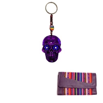 Cartera/Cartera/Llavero/Juego/Kit/Regalo/Monedero Tribal Cuero Triple Foto 1 de 4