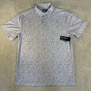 Neu mit Etikett Ben Hogan Medium hellweiß Provence kurzärmliges Performance-Poloshirt für Herren - Bild 1 von 14