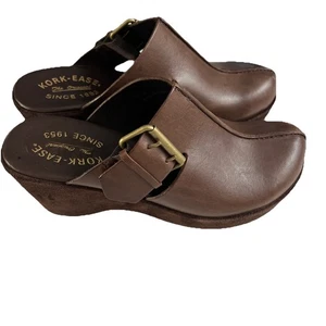 Kork by Kork Ease Martha Plateau Leder Schnalle Clog 7/38 braun - Bild 1 von 15