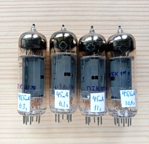 Strong Matched Quad of  6P14P-EV  EL84M 6BQ5  Vacuum Tubes Reflector 80' NEW - Picture 1 of 3