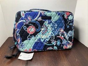 Vera Bradley BLUSH BRUSH MAKEUP CASE Travel Lotus Flower Swirl NEW - Picture 1 of 14