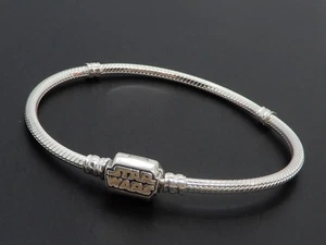 NEW LTD EDITION Star Wars x Pandora Silver Snake Chain Clasp Bracelet Size 19 - Picture 1 of 10