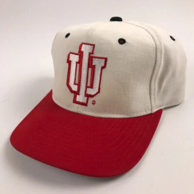 De colección IU Hoosiers sombrero gorra snapback por Starter The Right Hat ala blanca roja Foto 1 de 4