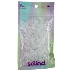 Scunci Poly Hair Bands Clear 500 Pieces #70051 - Picture 1 of 1