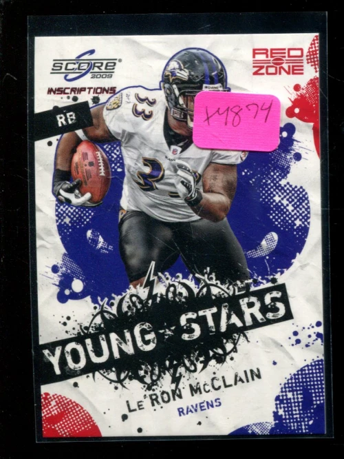 x4874 - 2009 Score Inscriptions Young Stars Red Zone #15 Le'Ron McClain /30 - Image 1 of 1