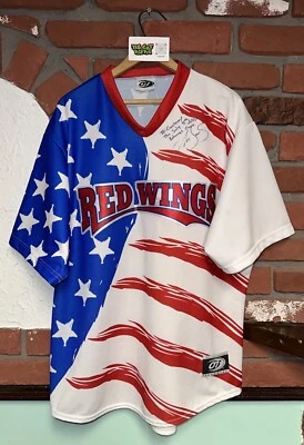 Camiseta deportiva vintage OT MiLB Rochester Red Wings Team emitida el 4 de julio edición XL Foto 1 de 4