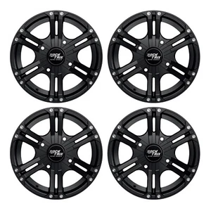 14" RockTrix RT101 14x7 ATV Wheels (4x110 74mm Bore 5+2 Offset) for IRS ATV UTV - Picture 1 of 5
