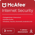 Security günstig Kaufen-McAfee Internet Security 2024 3-Gerät / 1-Jahr Windows/Mac/Android/iOS / KEYDEUTSCHER Händler / Rechnung inkl.MwSt / SCHNELLVERSAND