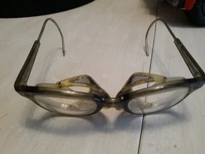 Vintage American Optical Z87 6 3/4 Mesh Side Smoke Gray Frame Safety Glasses - Picture 1 of 13