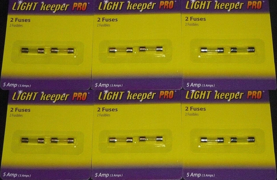 6 Packages Of Light Keeper Pro 2 Miniature Fuses Per Package, 125 V, 5 AMP - Image 1 of 1