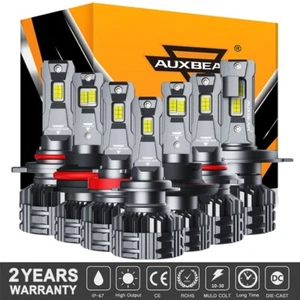 AUXBEAM 9006 9007 9005 H7 H4 H11 LED Headlight Bulbs Kit 6500K Canbus Error Free - Picture 1 of 20