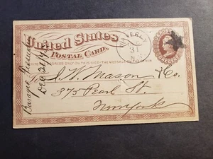 1874 WAVERLY, NY Postal History Cover STAR CANCEL w/ note - Picture 1 of 2