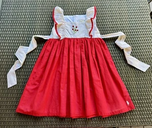 Well Dressed Wolf Winterberries Red CHRISTMAS Girls Dress Size 6 NWT - Picture 1 of 3