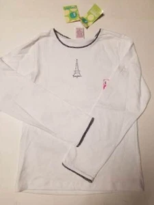 NWT girls size 7 Gymboree BON VOYAGE PARIS KITTY ls Effel Tower shirt vtg spring - Picture 1 of 2