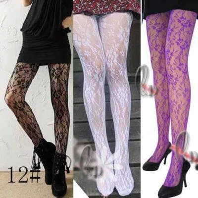 VENDEDOR COMO NUEVO Sexy Medias Vintage Red Floridas Pantimedias Medias Hos001-12 Foto 1 de 3