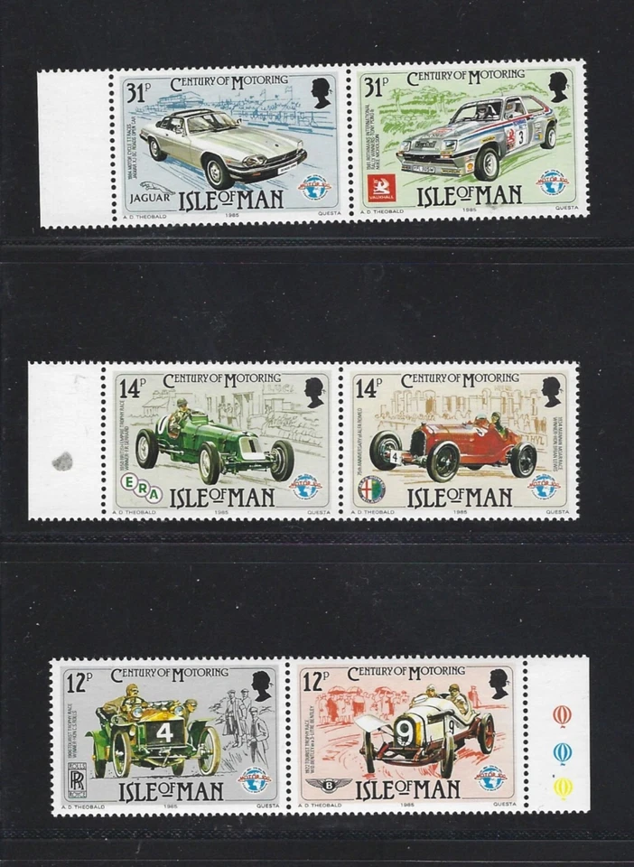 Isle of Man 1985 Motoring  #284a-286b  MNH Set of 6 - Image 1 of 1