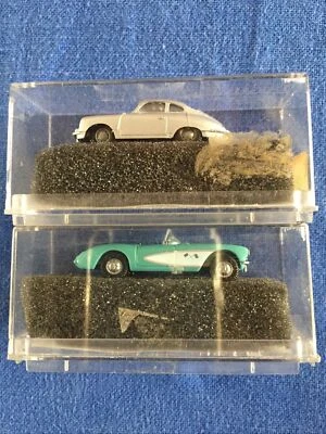 Praliné 1/87 Porsche 356 + Chevrolette Cor. Messemodell 1991 da collezione rari - Immagine 1 di 4