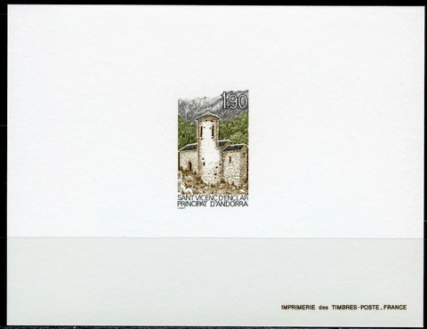 Andorra Proof Luxury Proof Yvert 354 Series Tourist Saint-Vicenc of Enclar Cover