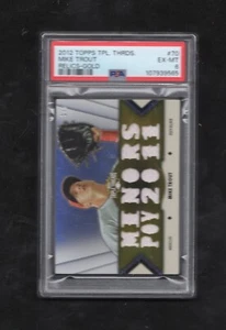 2012 TOPPS TRIPLE THREADS RELICS 70 MIKE TROUT GOLD SSP/9 ONLY ONE GRADED! PSA 6 - Bild 1 von 2