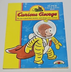 Vintage Curious George Coloring & Activity Book Landolls - Picture 1 of 1