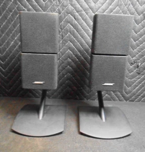 BOSE Double Cube Speaker Pair Acoustimass Lifestyle Surround w/ Stands - Picture 1 of 9