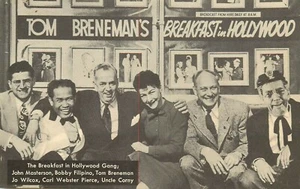 Postal Tom Breneman Desayuno Hollywood Sin Usar Carl Webster Bobby Filipino  - Imagen 1 de 2
