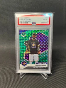 NBA LeBron James Green Mosaic Finals Jugador Más Vp 2020 PSA 8 Casi nuevo-Mt - Imagen 1 de 2