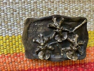 Onsidium Orchid Cast Bronze Belt Buckle Marcela Ganly Excellent Unused Condition • 159.57£