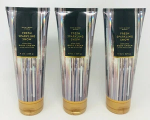 3 BATH & BODY WORKS FRESH SPARKLING SNOW 24 HOUR MOISTURE BODY CREAM 8OZ - Picture 1 of 1
