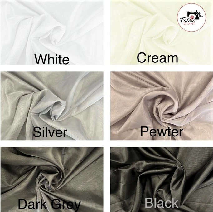 Plain Voile Fabric Sheer Polyester 150cm Wide or 300cm Wide - Image 1 of 1