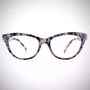 JIMMY CRYSTAL Lettori Mimetici Viola Donna con Cristalli Swarovski - Foto 1 di 2