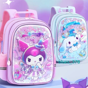  New Kuromi Cinnamoroll Girl's Backpack Primary School Students Spine Protection - Picture 1 of 19